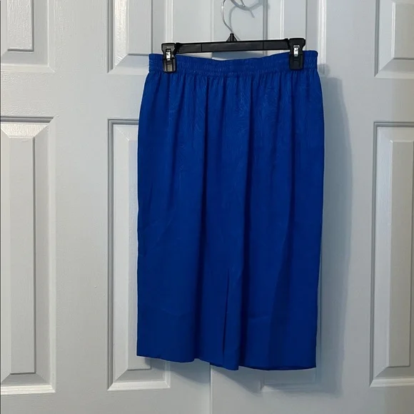 Adrianna Papell Vintage Silk Printed Buttoned Blouse‎ and Skirt Set Size 10 - Picture 8 of 11